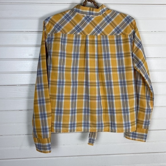 Eddie Bauer Women’s Plaid Tie-Front Blouse Size Large - Picture 5 of 5